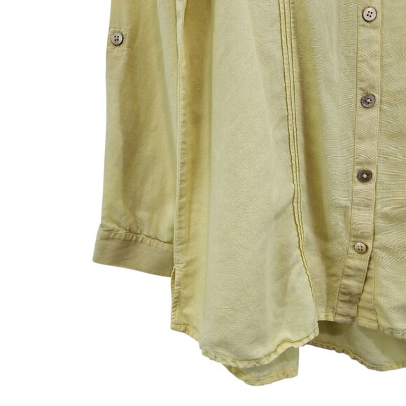 Soft Surroundings Women's Linen Blend Button Front Shirt - XL - Picture 3 of 8